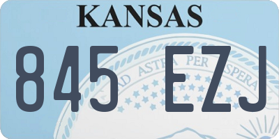 KS license plate 845EZJ