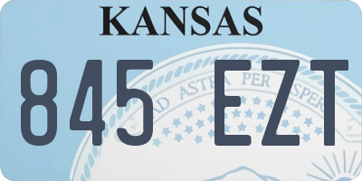 KS license plate 845EZT