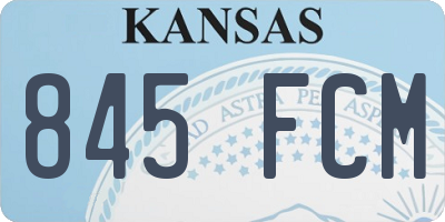 KS license plate 845FCM