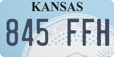 KS license plate 845FFH