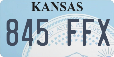 KS license plate 845FFX