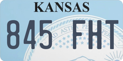 KS license plate 845FHT