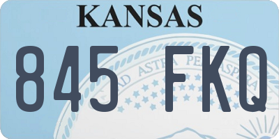 KS license plate 845FKQ