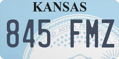KS license plate 845FMZ