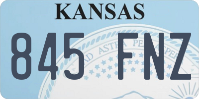 KS license plate 845FNZ
