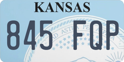 KS license plate 845FQP