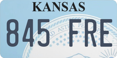 KS license plate 845FRE