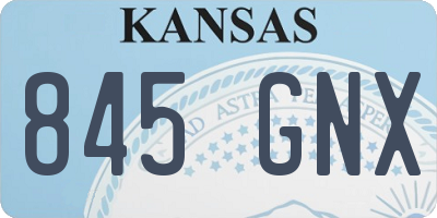 KS license plate 845GNX