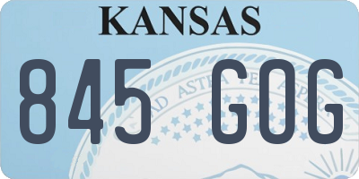 KS license plate 845GOG
