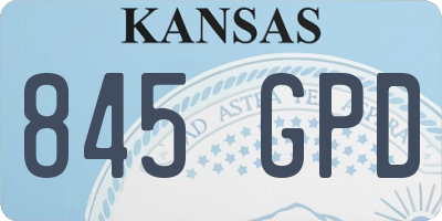 KS license plate 845GPD