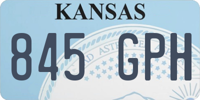 KS license plate 845GPH