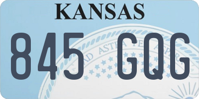 KS license plate 845GQG