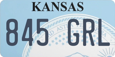 KS license plate 845GRL