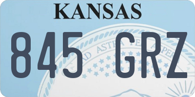 KS license plate 845GRZ