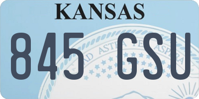 KS license plate 845GSU