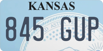 KS license plate 845GUP