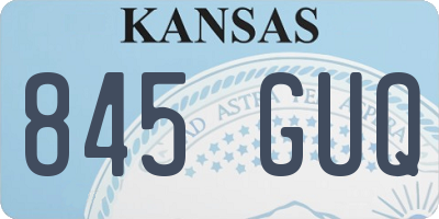 KS license plate 845GUQ