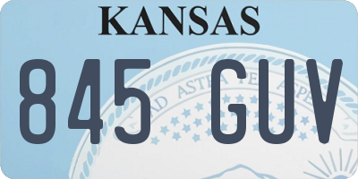 KS license plate 845GUV