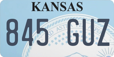 KS license plate 845GUZ