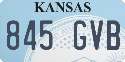 KS license plate 845GVB