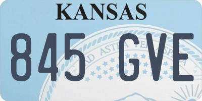KS license plate 845GVE