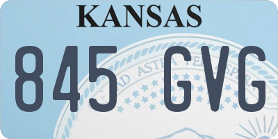 KS license plate 845GVG