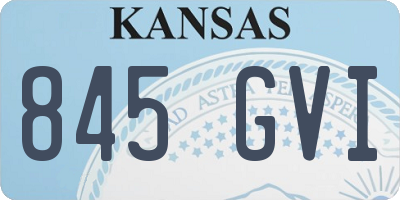 KS license plate 845GVI