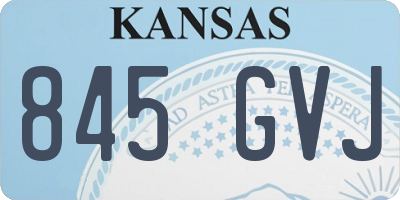 KS license plate 845GVJ