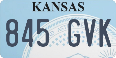 KS license plate 845GVK