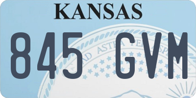 KS license plate 845GVM