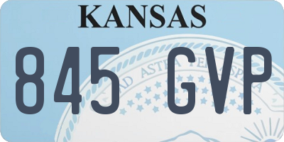 KS license plate 845GVP