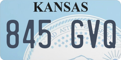 KS license plate 845GVQ