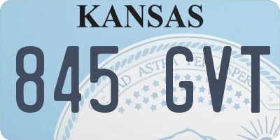 KS license plate 845GVT