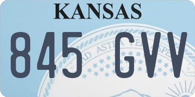 KS license plate 845GVV