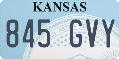 KS license plate 845GVY