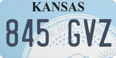 KS license plate 845GVZ
