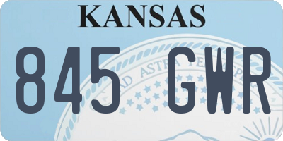 KS license plate 845GWR