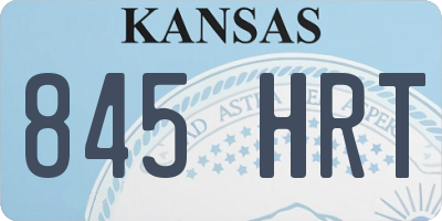 KS license plate 845HRT