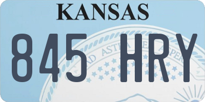 KS license plate 845HRY