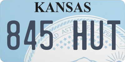 KS license plate 845HUT