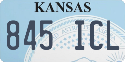 KS license plate 845ICL