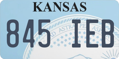 KS license plate 845IEB
