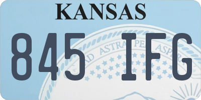 KS license plate 845IFG