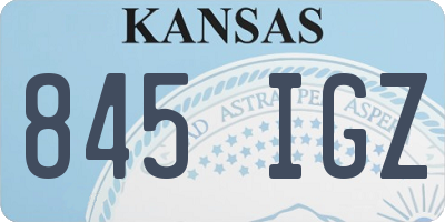 KS license plate 845IGZ