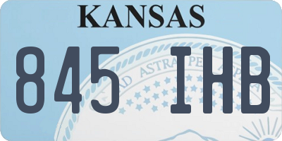 KS license plate 845IHB