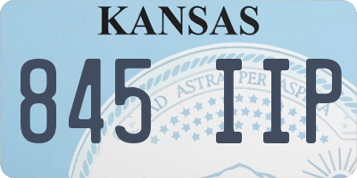 KS license plate 845IIP