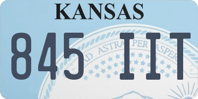KS license plate 845IIT