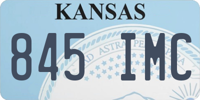 KS license plate 845IMC