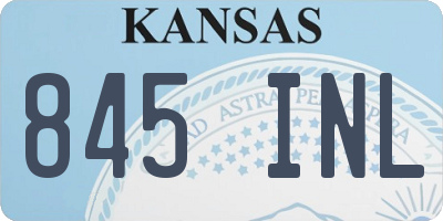 KS license plate 845INL