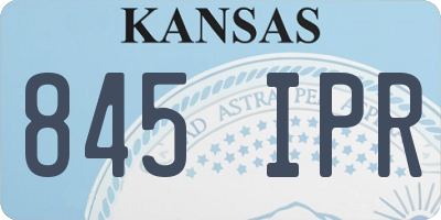 KS license plate 845IPR